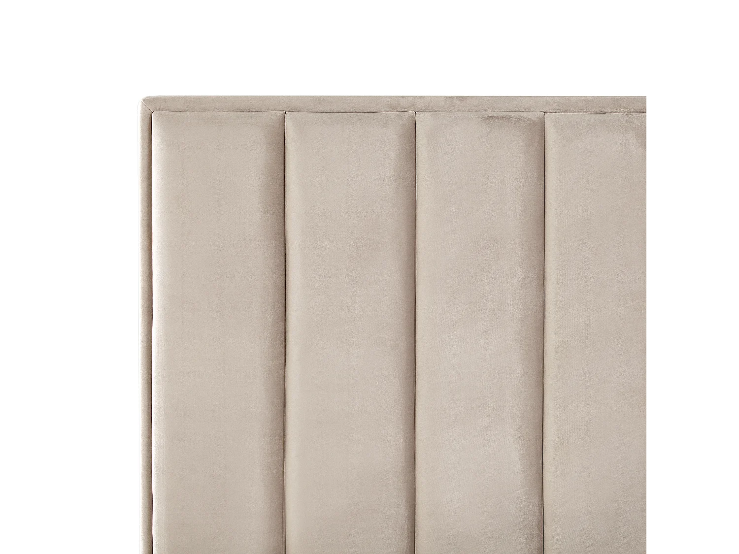 Lit ottoman Velours SEZANNE 160 x 200 cm Taupe