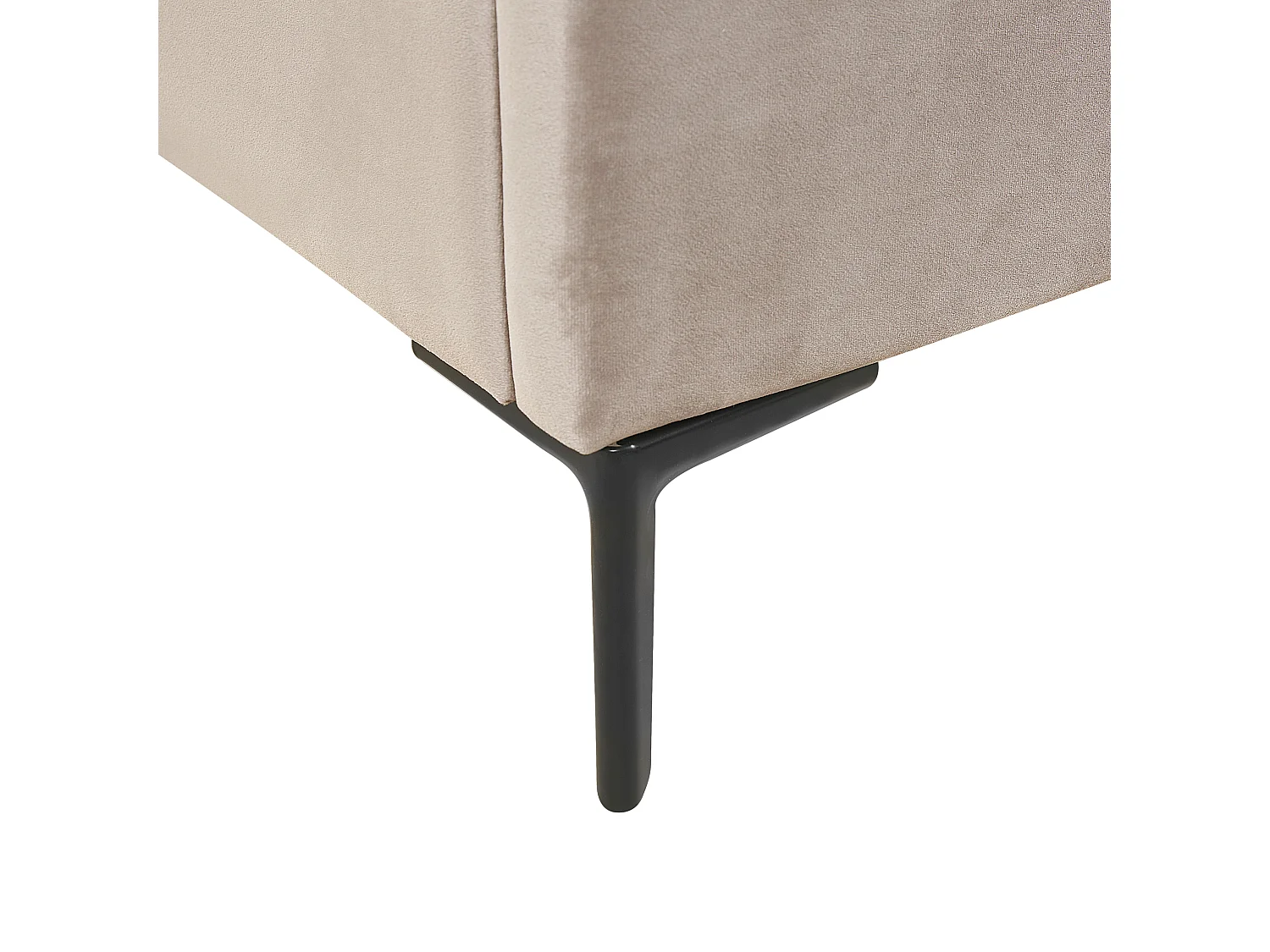 Lit ottoman Velours SEZANNE 160 x 200 cm Taupe
