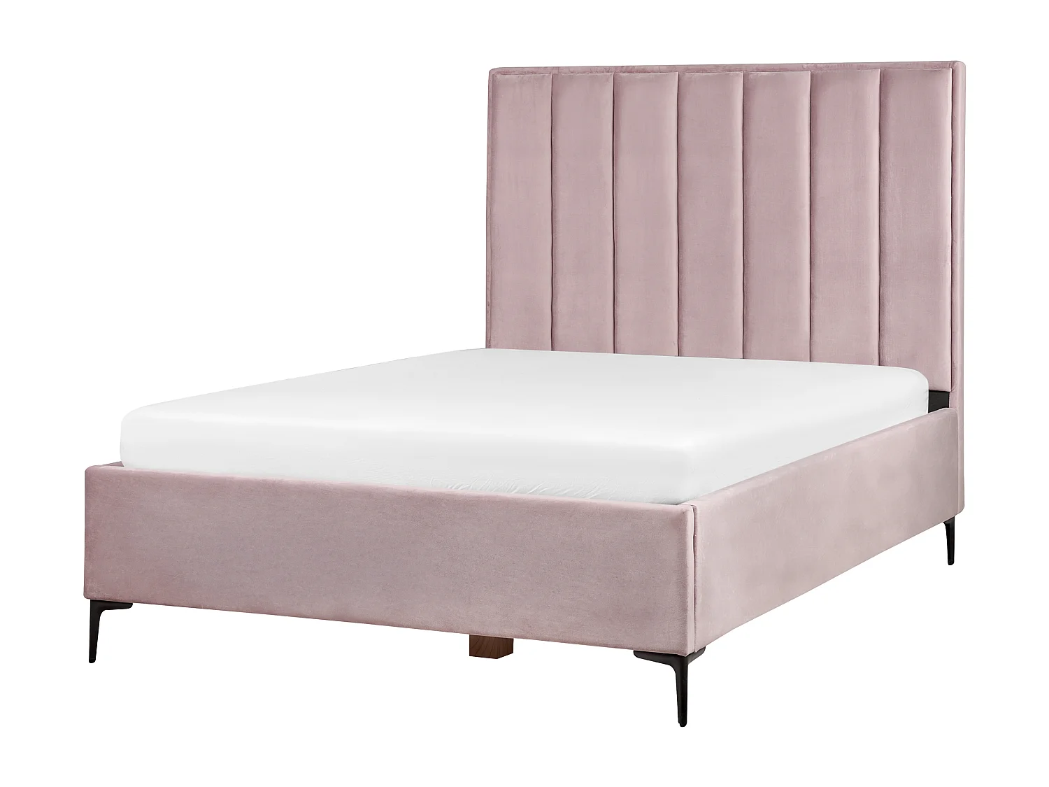 Bed met opbergruimte Fluweel SEZANNE 140 x 200 cm Roze