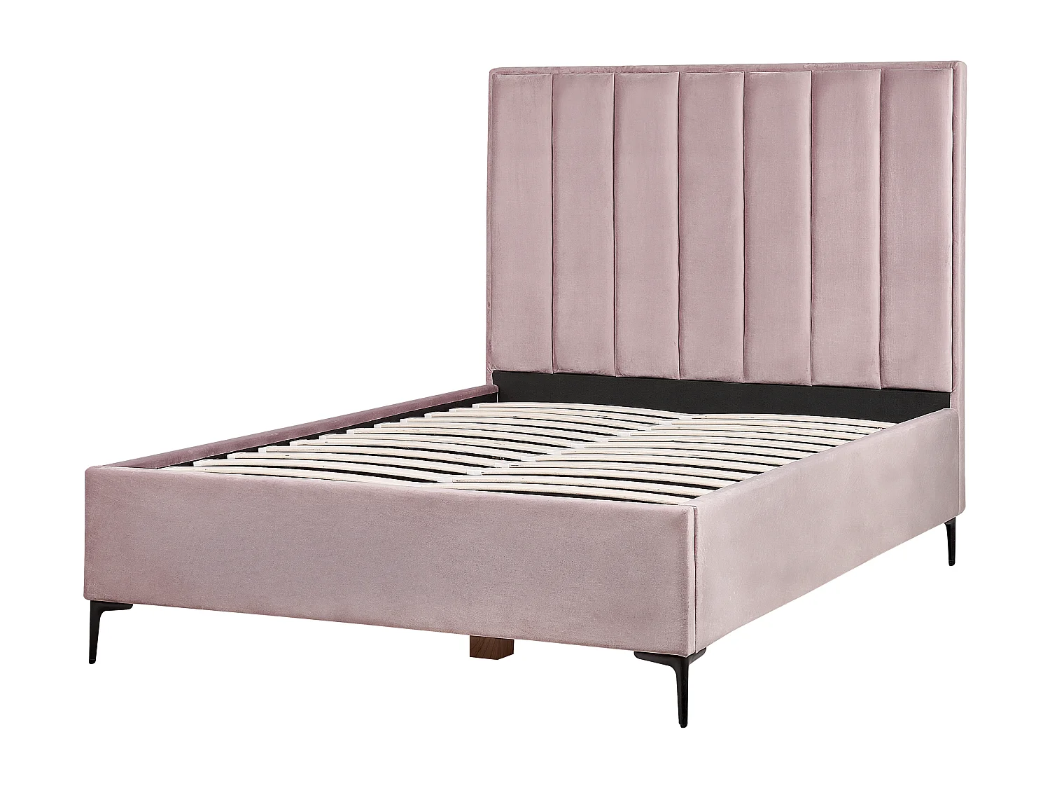 Bed met opbergruimte Fluweel SEZANNE 140 x 200 cm Roze