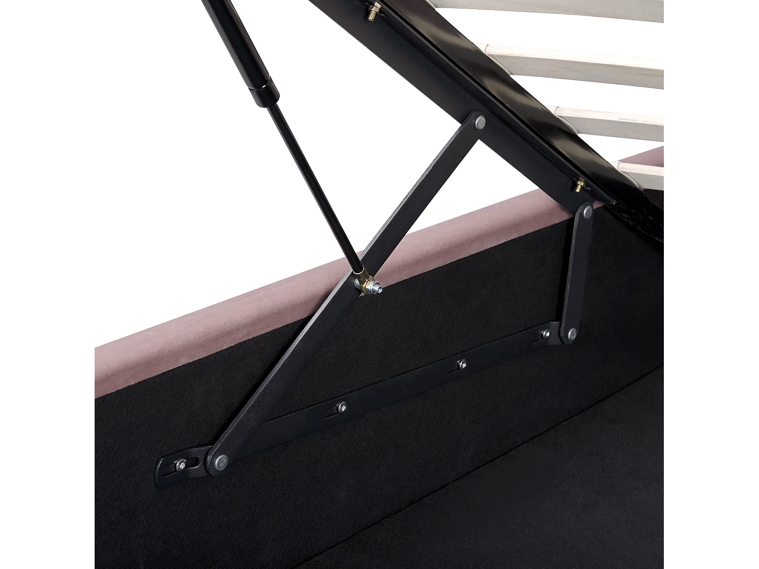 Bed met opbergruimte Fluweel SEZANNE 140 x 200 cm Roze