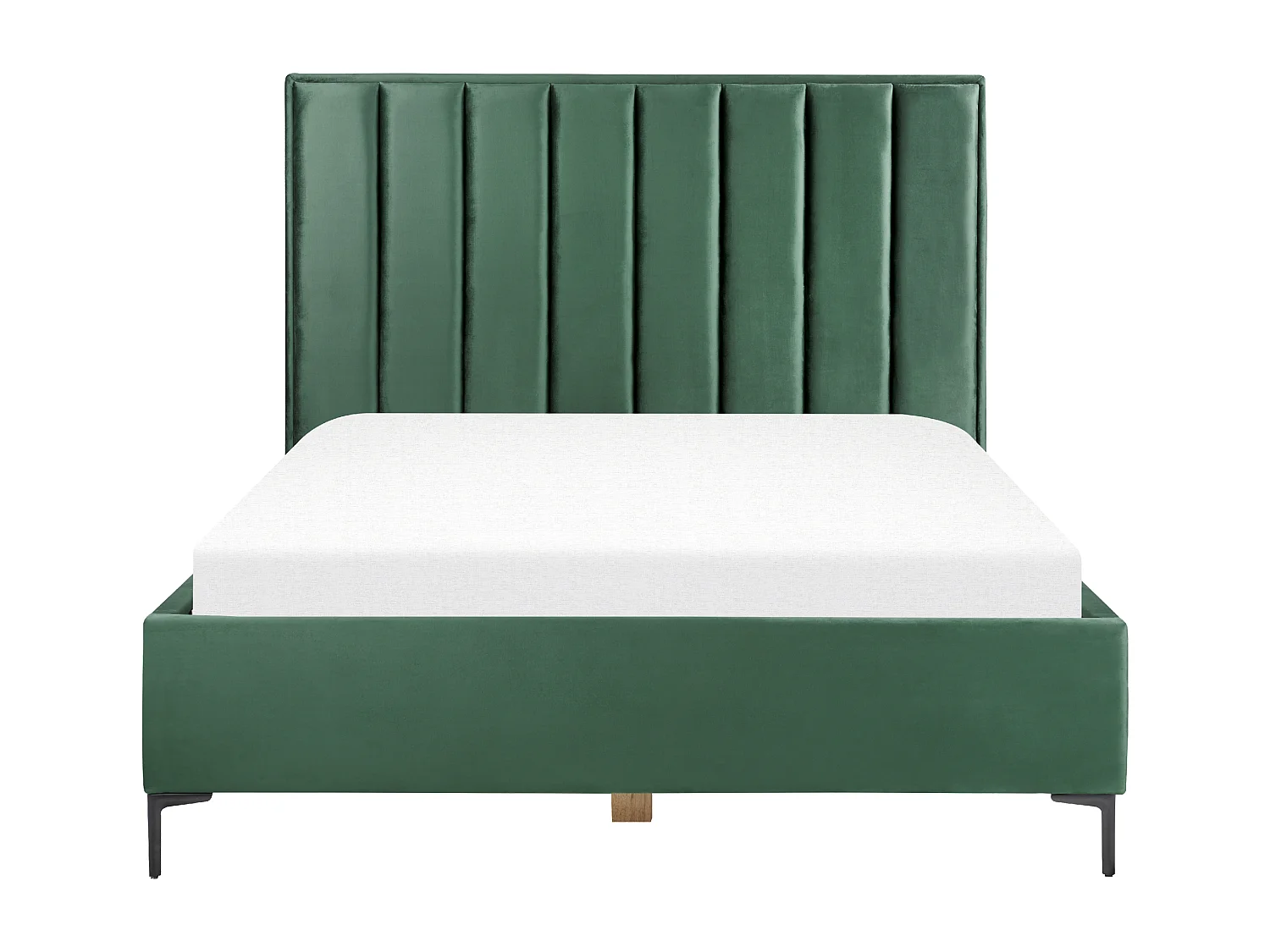 Bett mit Stauraum Samtstoff SEZANNE 160 x 200 cm Dunkelgrün