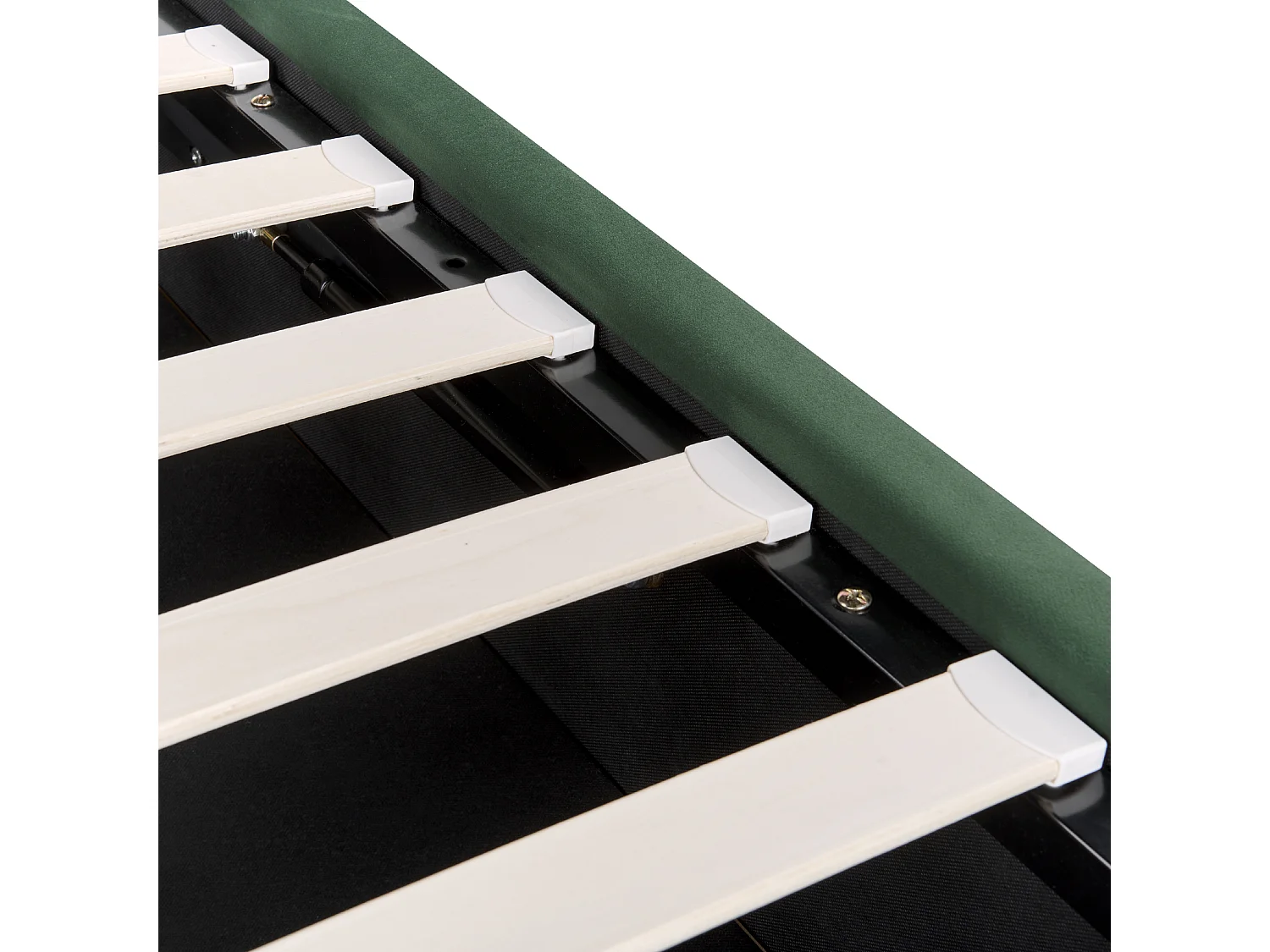 Lit ottoman Velours SEZANNE 160 x 200 cm Vert foncé