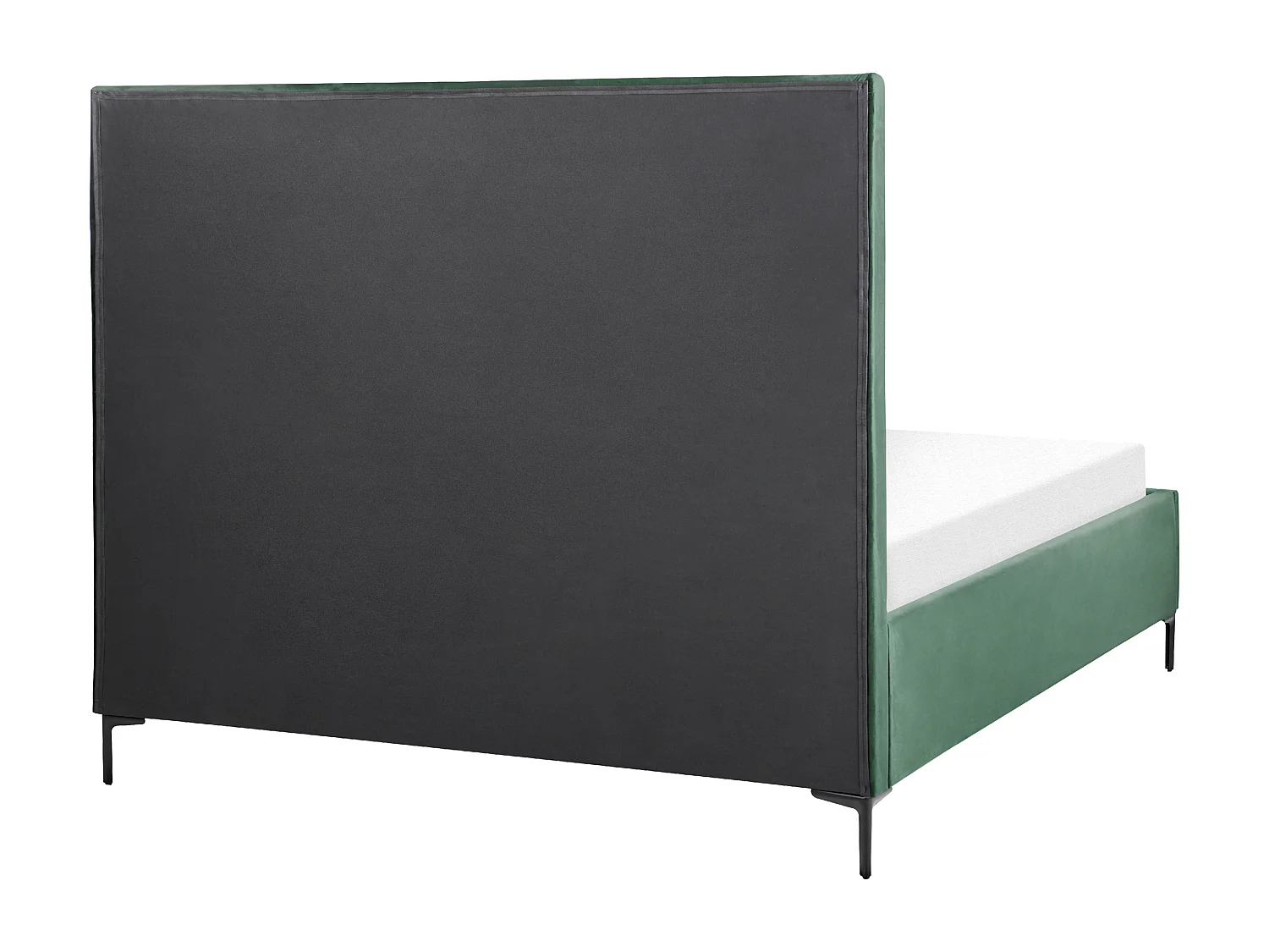 Lit ottoman Velours SEZANNE 160 x 200 cm Vert foncé
