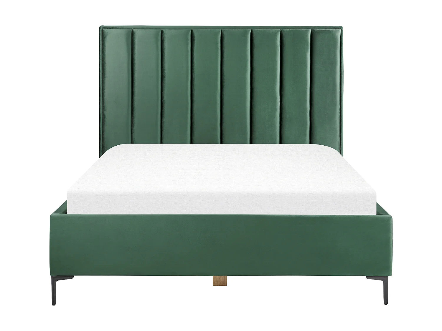 Lit ottoman Velours SEZANNE 160 x 200 cm Vert foncé