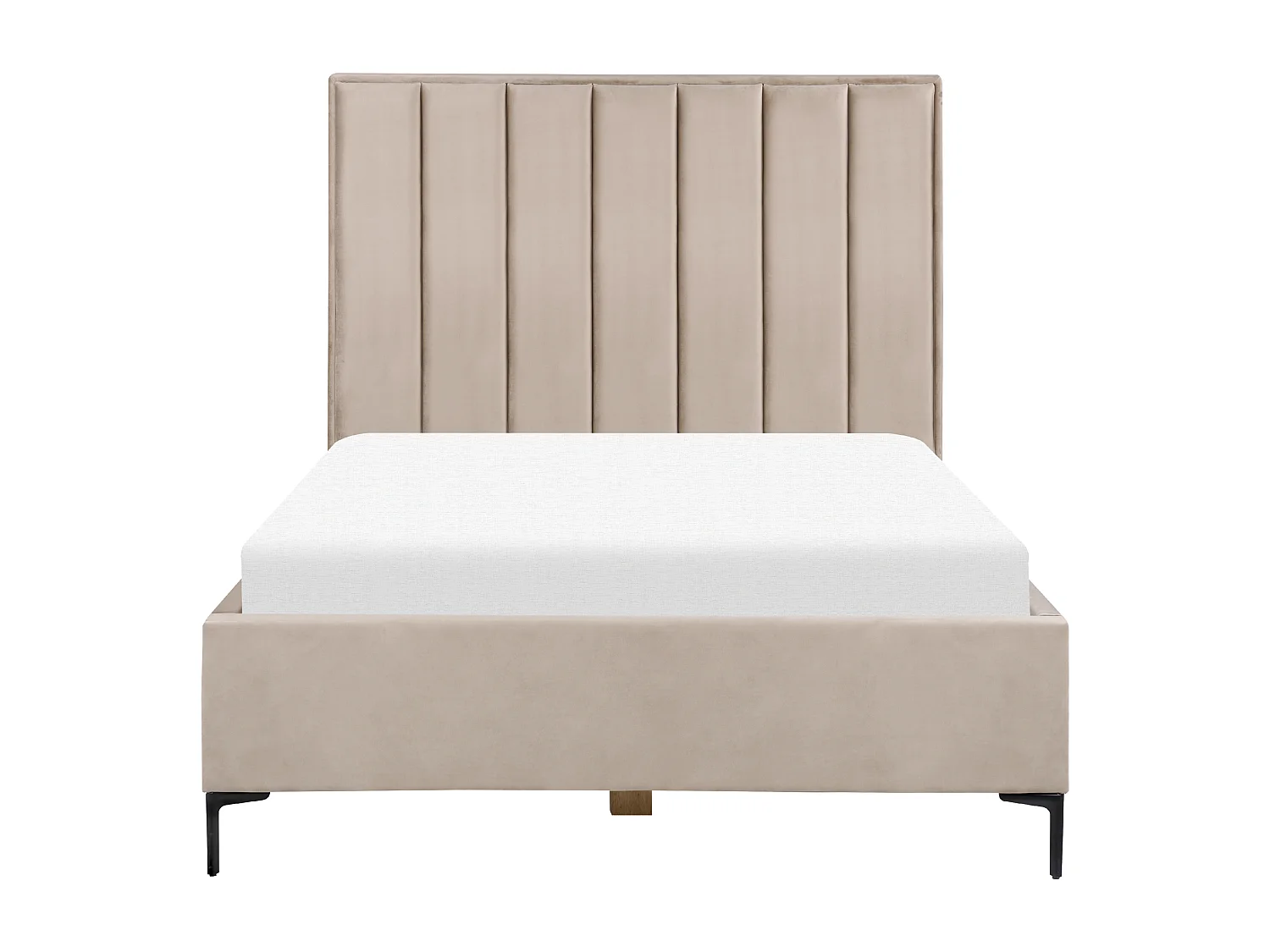 Letto contenitore Velluto SEZANNE 140 x 200 cm Tortora