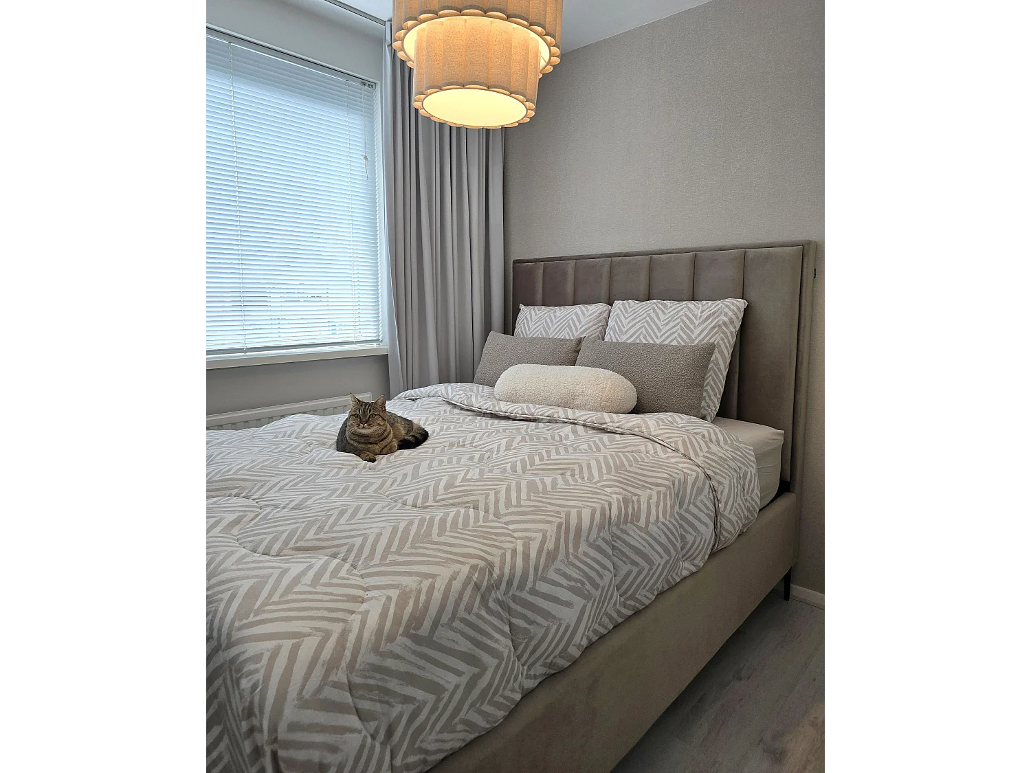Ottoman Bed SEZANNE Velvet Taupe 140 x 200 cm (EU Double)
