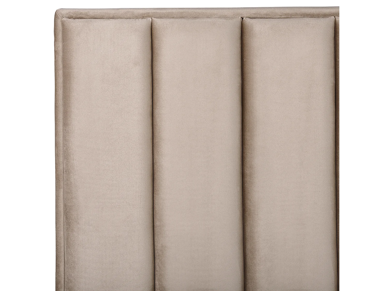 Bed met opbergruimte Fluweel SEZANNE 140 x 200 cm Taupe