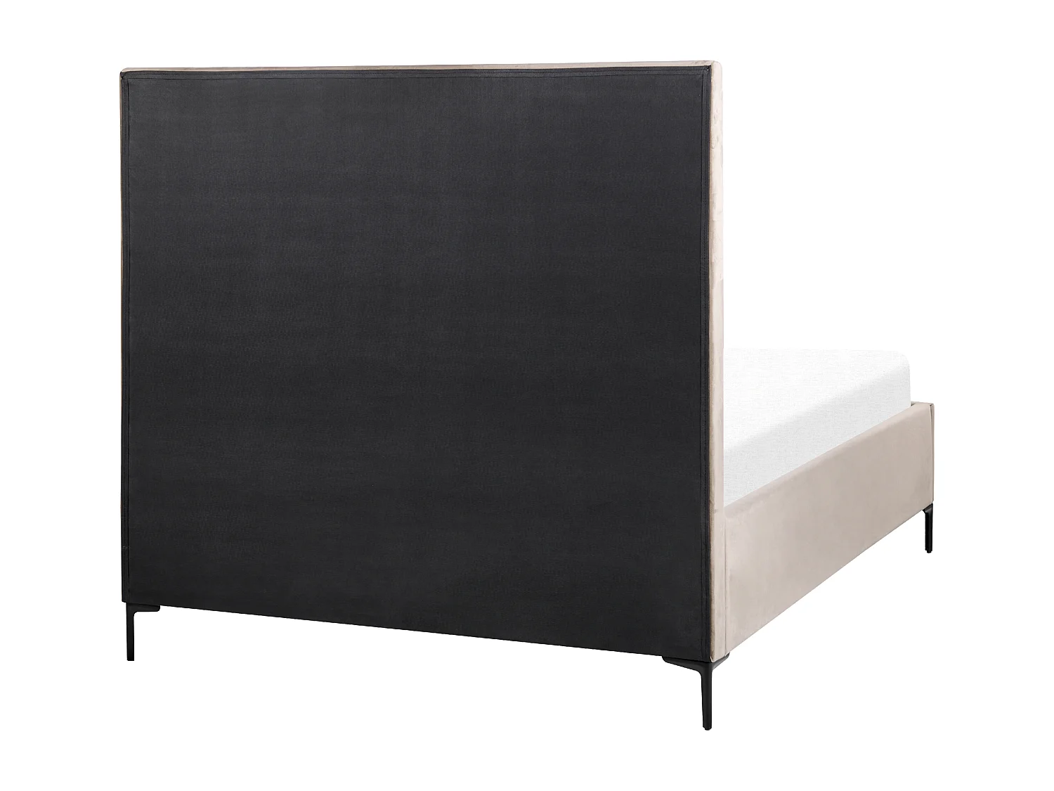 Lit ottoman Velours SEZANNE 140 x 200 cm Taupe