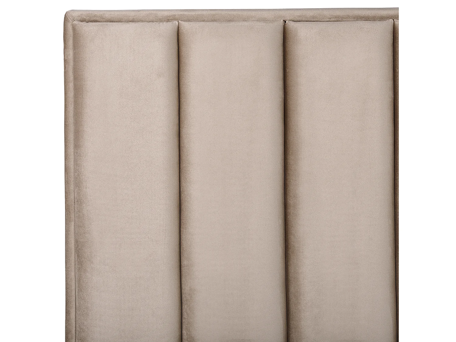 Bett mit Stauraum Samtstoff SEZANNE 140 x 200 cm Taupe