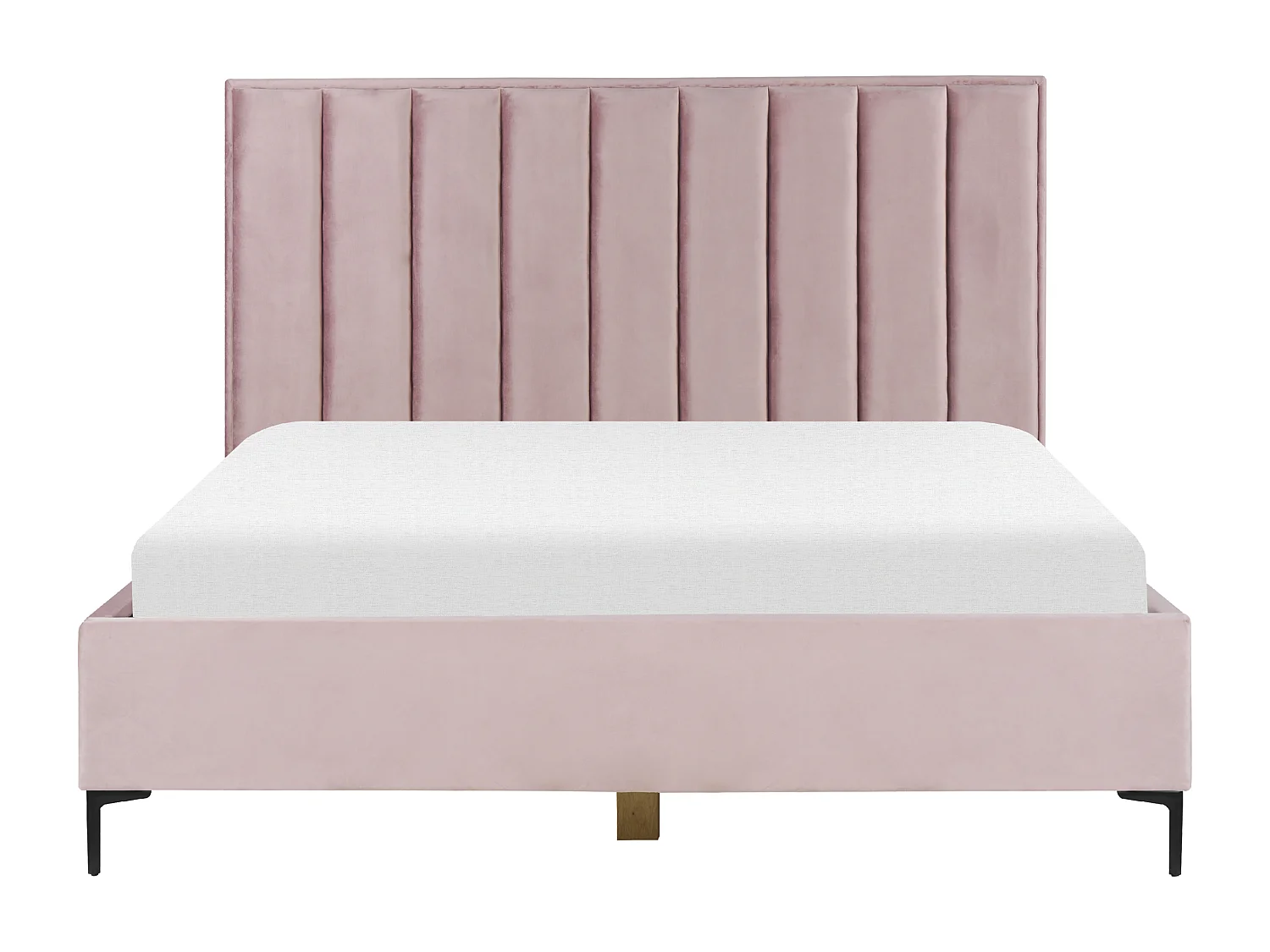 Lit ottoman Velours SEZANNE 180 x 200 cm Rose