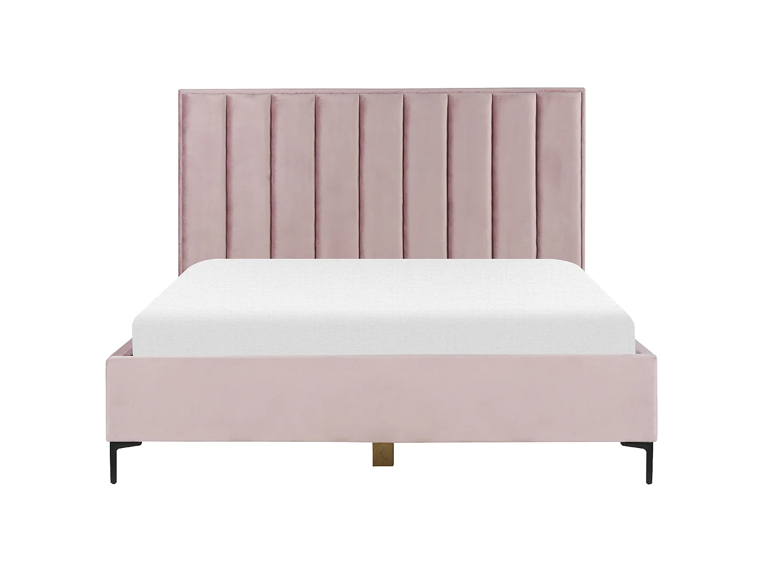 Säng med förvaring SEZANNE Sammet Rosa 180 x 200 cm