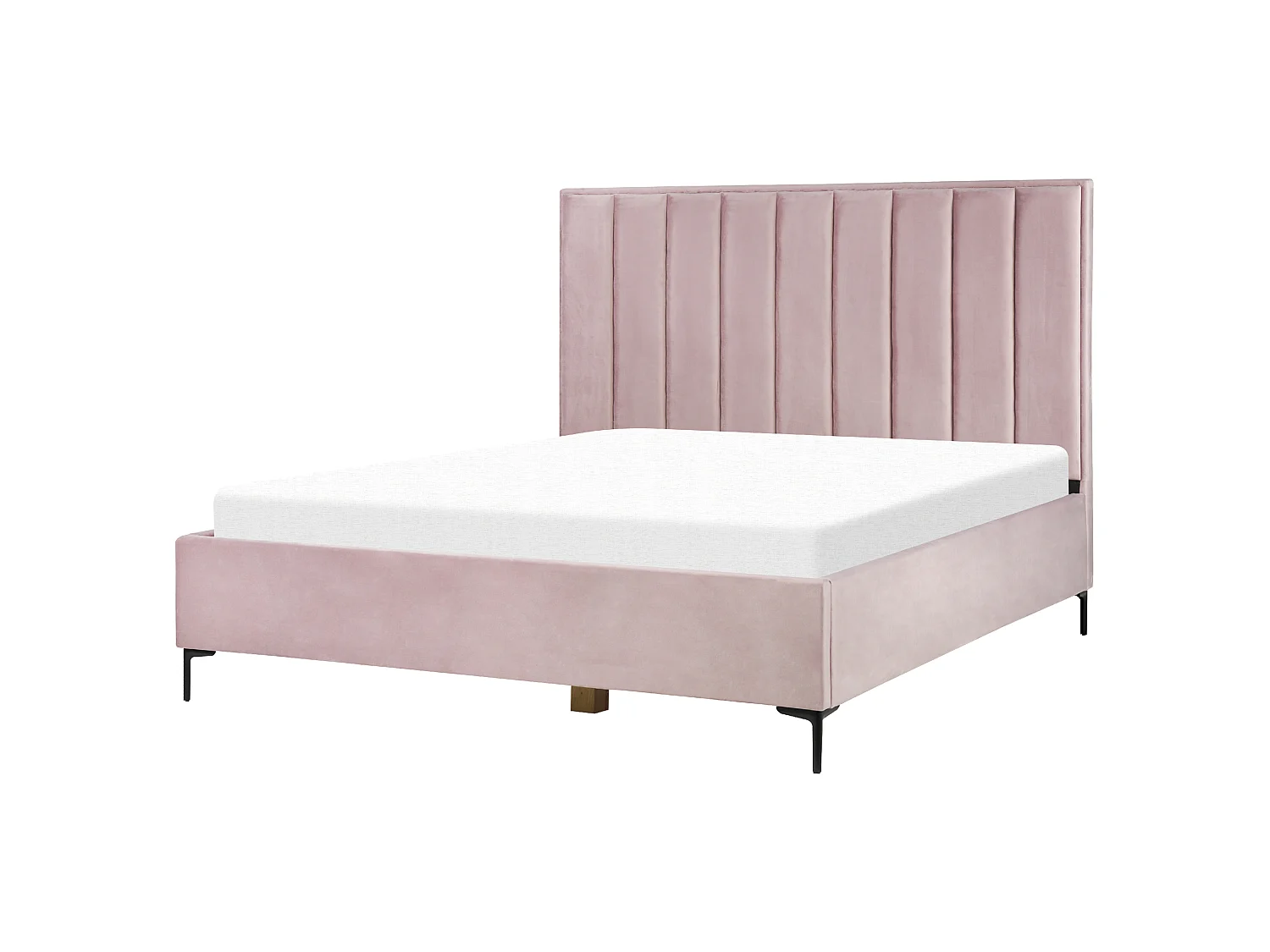 Säng med förvaring SEZANNE Sammet Rosa 180 x 200 cm