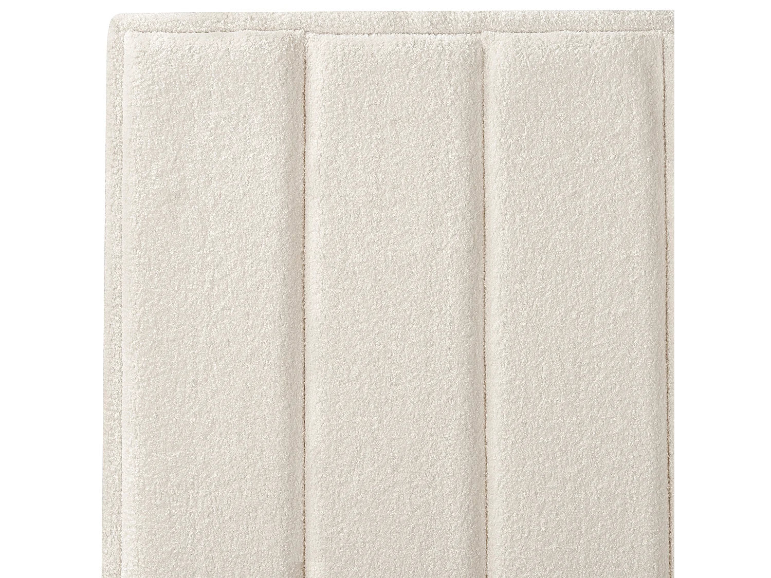 Lit ottoman Bouclé SEZANNE 160 x 200 cm Blanc cassé