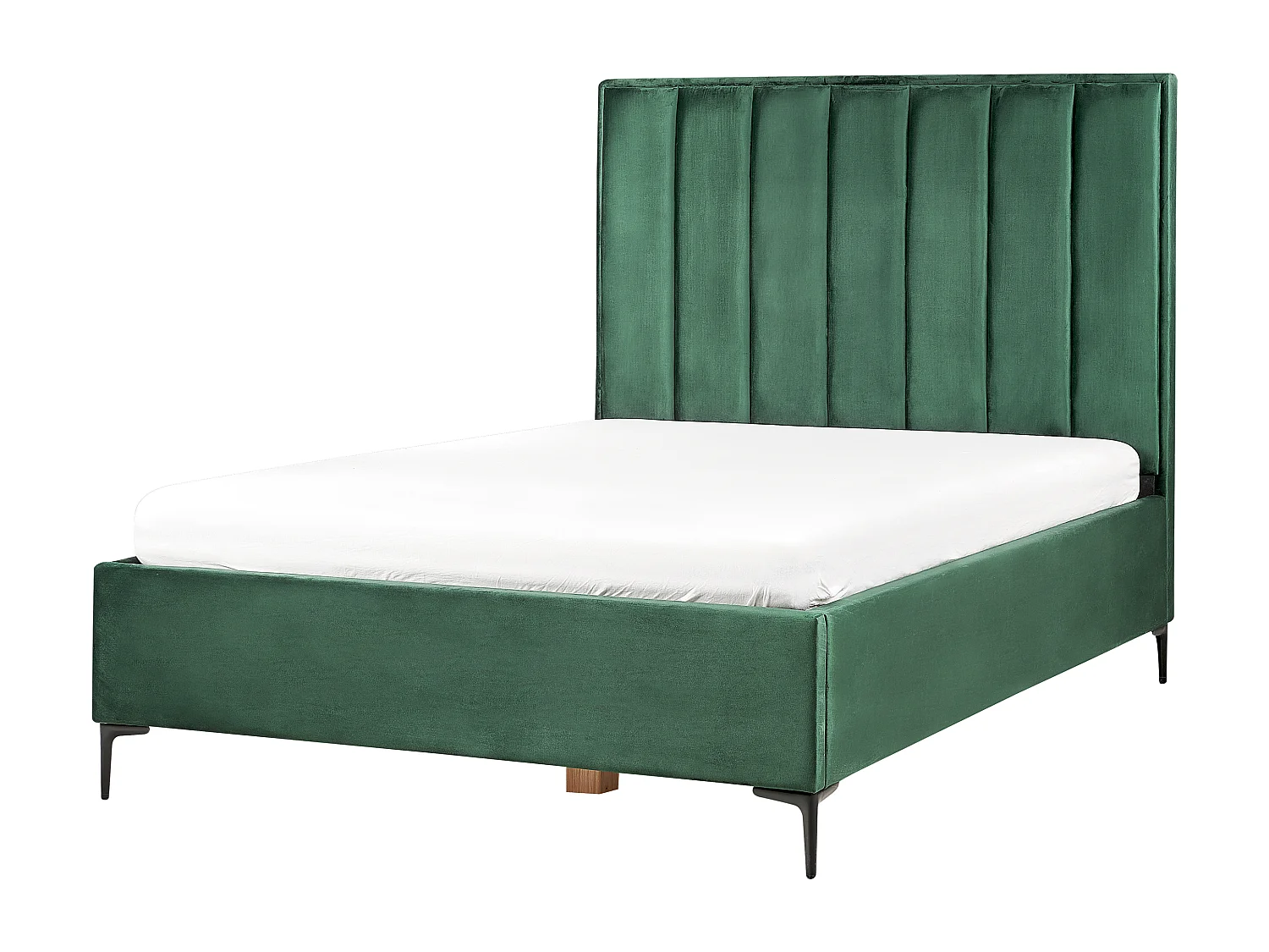 Cama baú Veludo SEZANNE 140 x 200 cm Verde escuro