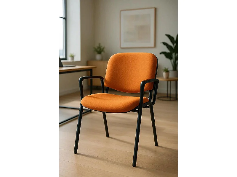 Pack 4 Sillas de Oficina sin ruedas ni brazos Ofis con Brazos - Máxima Ergonomía - Ideal para Escritorio y Gaming