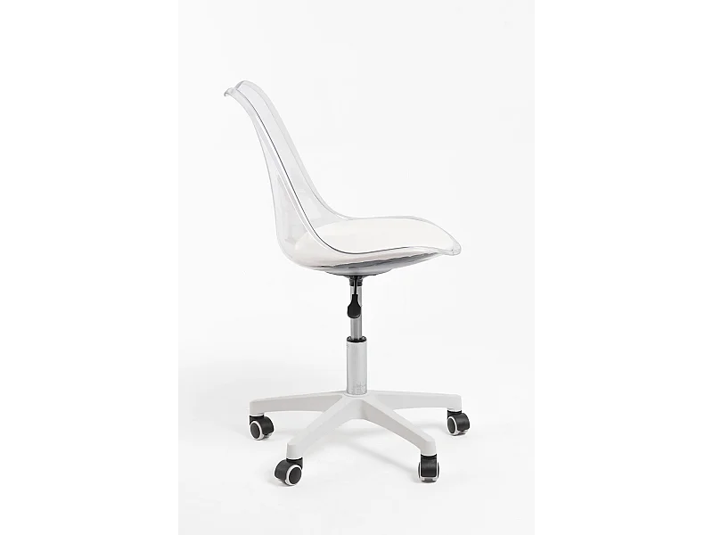 Silla de Oficina Blanca Neo Transparente - Máxima Ergonomía - Ideal para Escritorio y Gaming