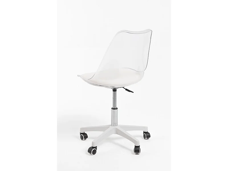 Silla de Oficina Blanca Neo Transparente - Máxima Ergonomía - Ideal para Escritorio y Gaming