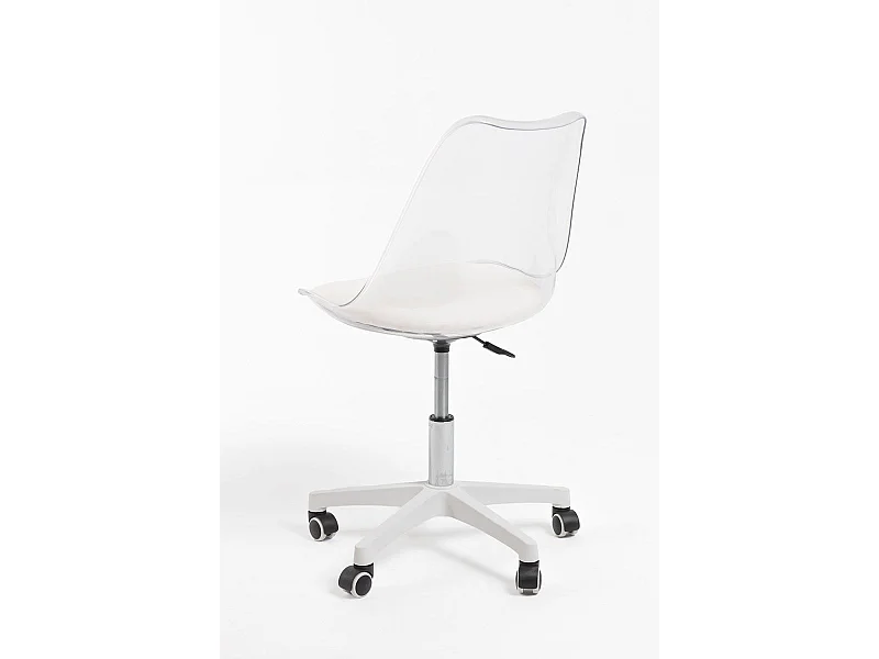 Silla de Oficina Blanca Neo Transparente - Máxima Ergonomía - Ideal para Escritorio y Gaming