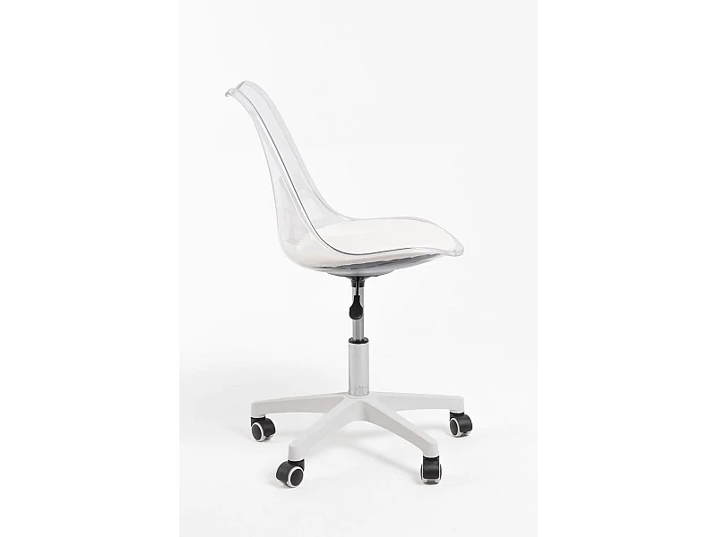 Silla de Oficina Blanca Neo Transparente - Máxima Ergonomía - Ideal para Escritorio y Gaming