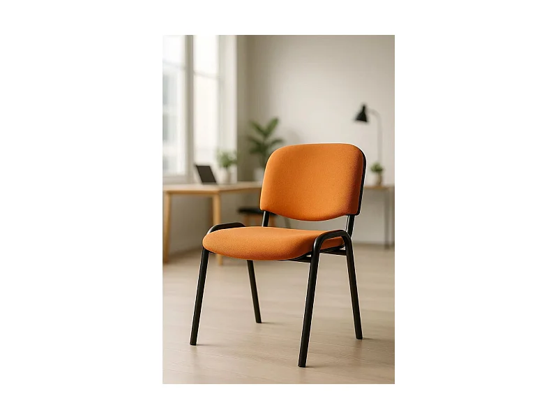 Pack 4 Sillas de Oficina sin ruedas ni brazos Ofis - Máxima Ergonomía - Ideal para Escritorio y Gaming