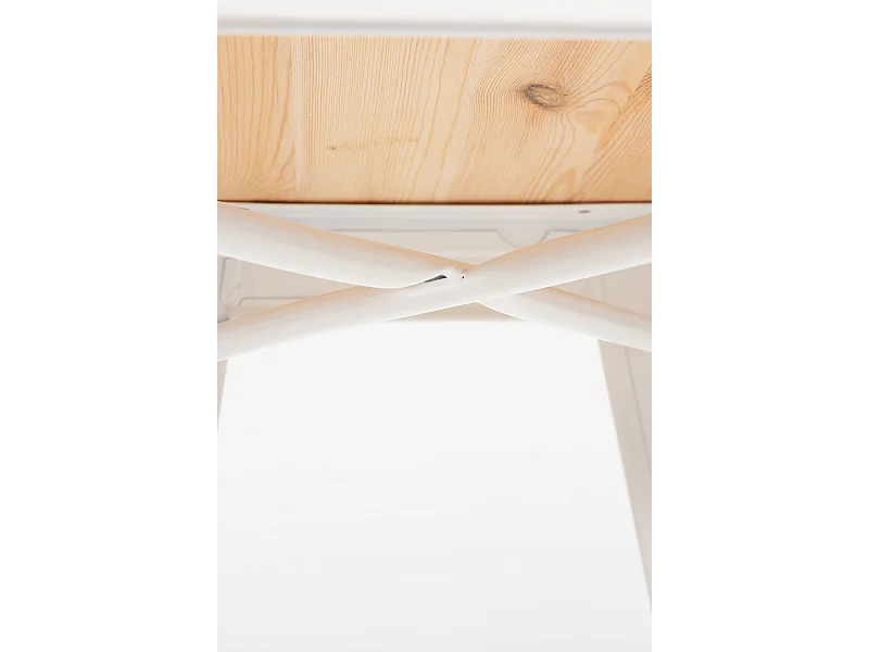 Taburetes Bajos - Taburete Torix Bajo Madera Natural - Blanco