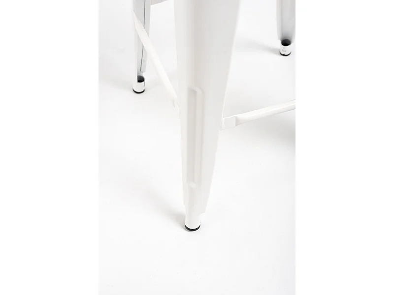 Lote de 4 Taburetes Torix Bajos Madera Natural - Blanco