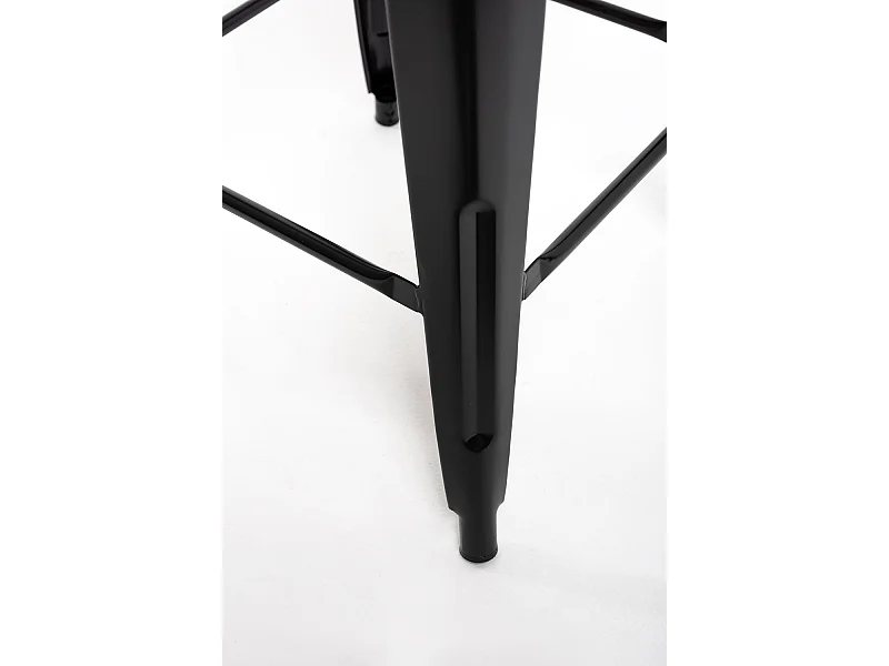 Lote de 2 Taburetes Torix Bajos Madera Natural - Negro