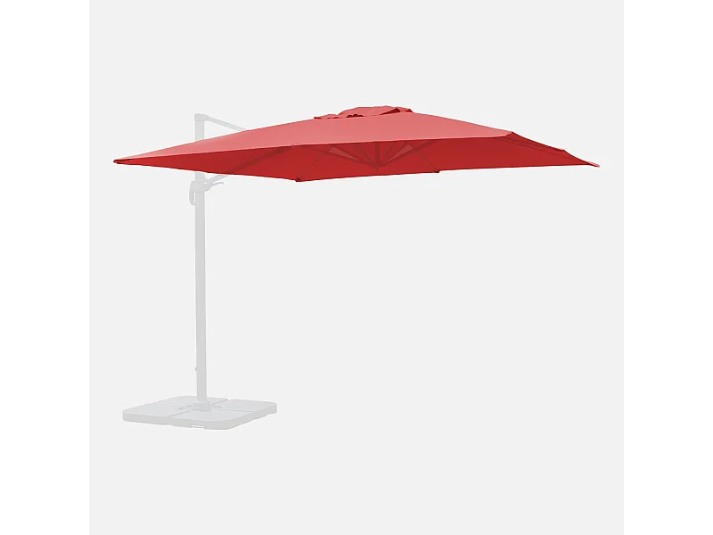 Lona de 3x3m sombrilla cuadrada desplazada rojo