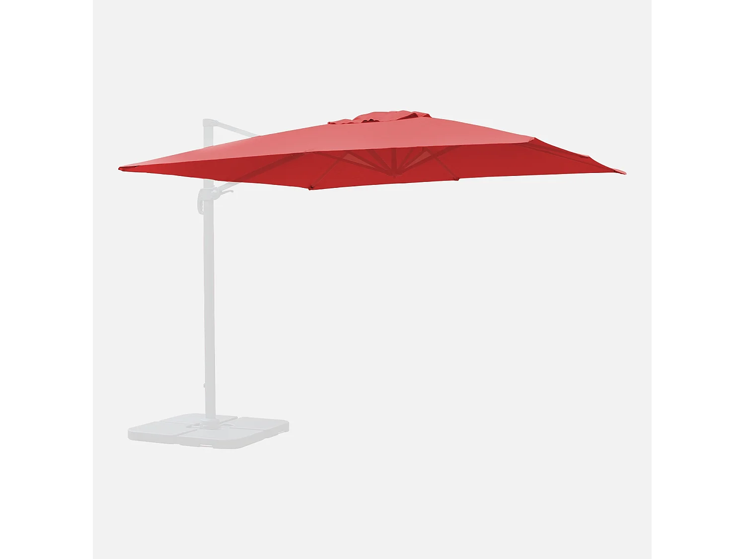 Lona de 3x3m sombrilla cuadrada desplazada rojo