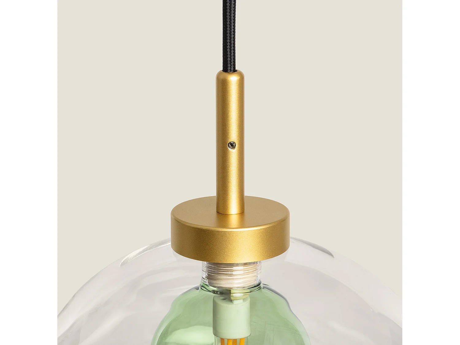 Suspension Aluminium et Verre Hassi Vert