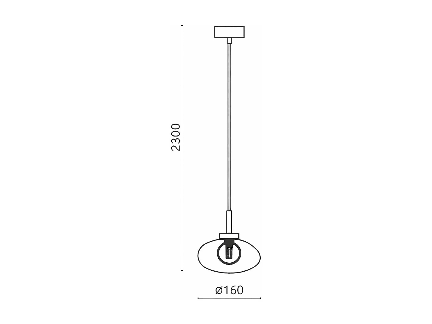 Suspension Aluminium et Verre Hassi Vert