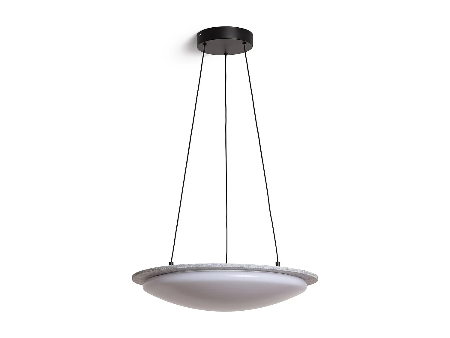 Lámpara Colgante acústica LED 24W Fieltro CCT Seleccionable Lezhan Gris