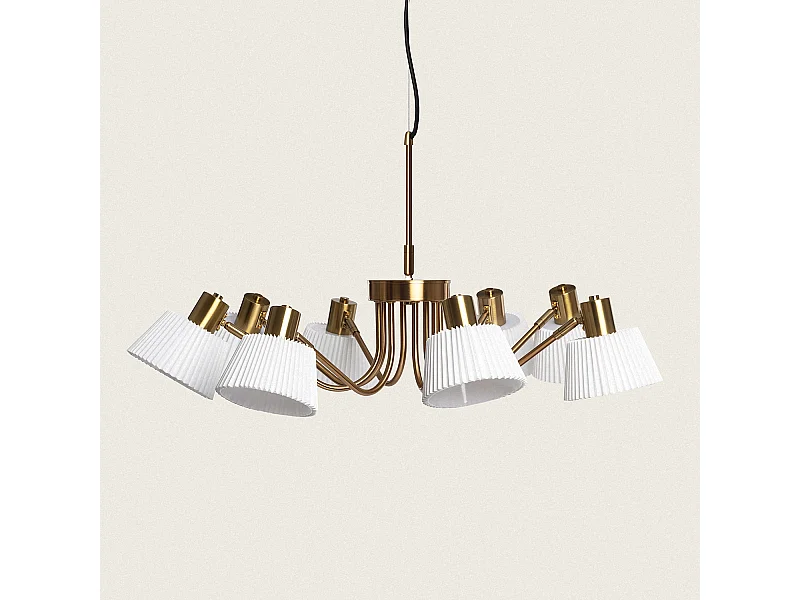 Lámpara Colgante Metal Magda 8 Focos Blanco