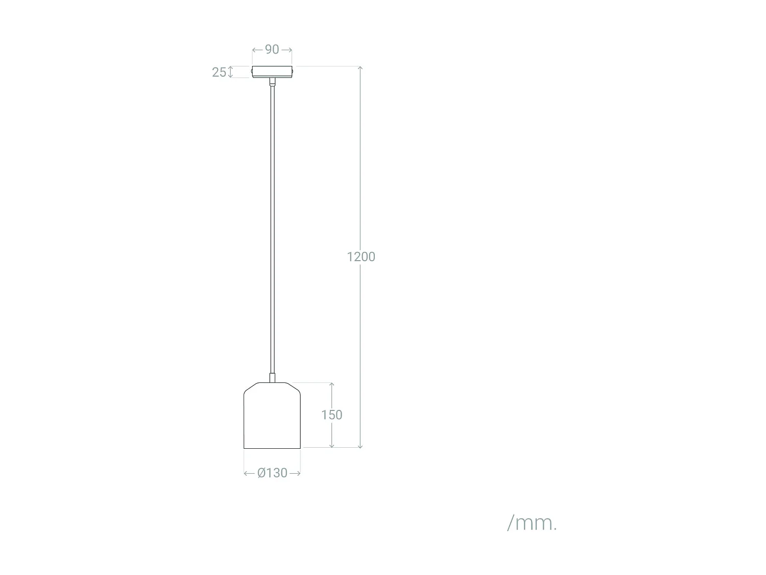 Suspension Métal et Liège Krobia Brun