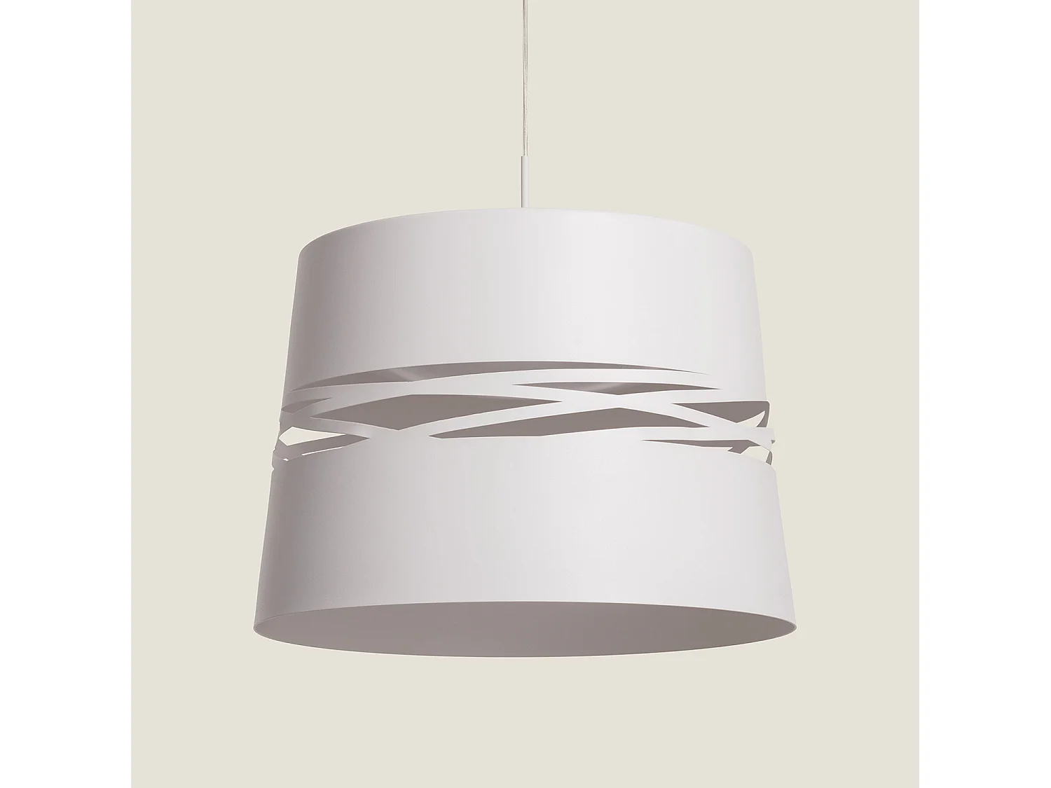 Suspension LED 28W Métal Kerta Blanc mat