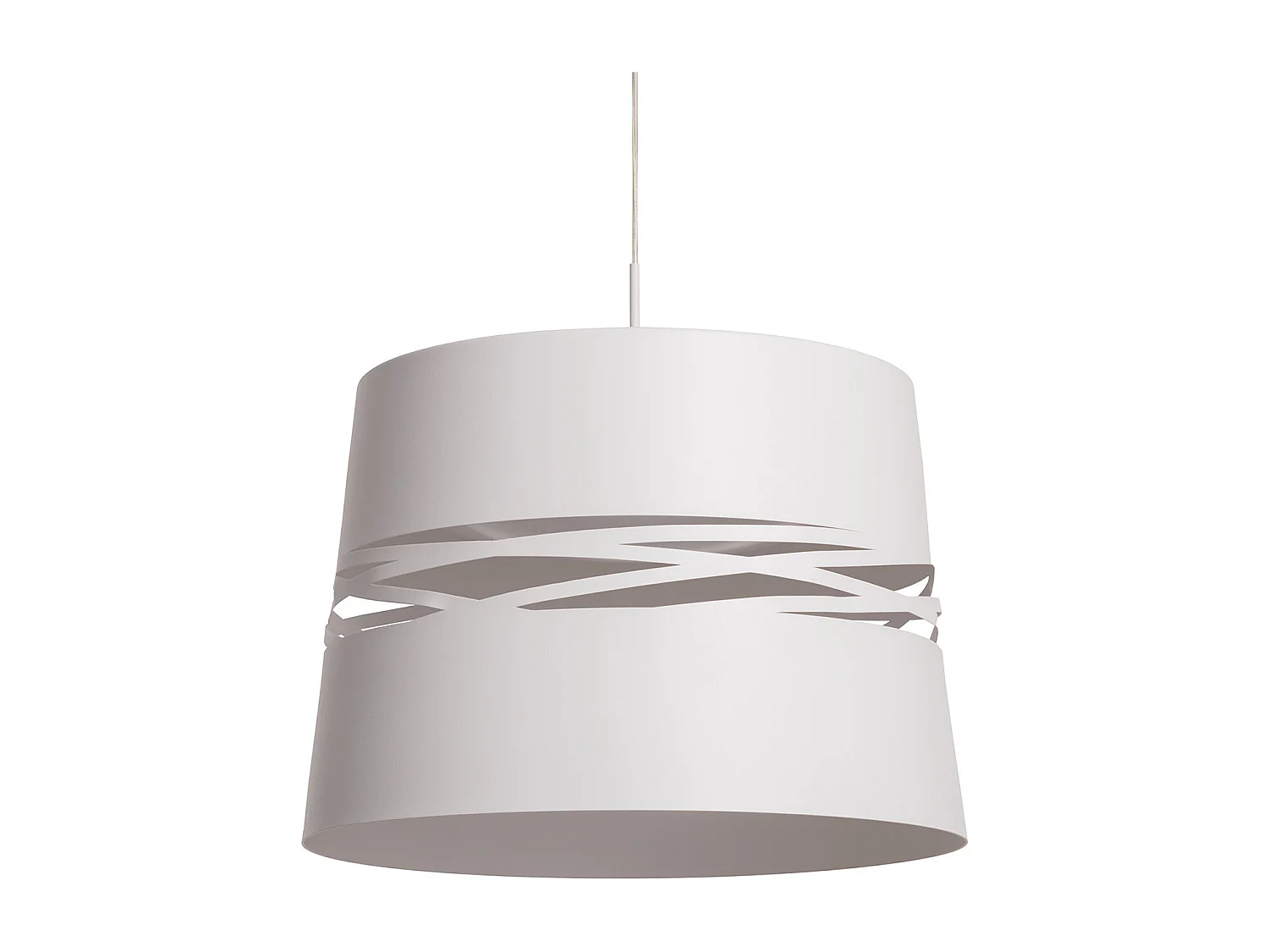 Suspension LED 28W Acier Kerta Blanc mat
