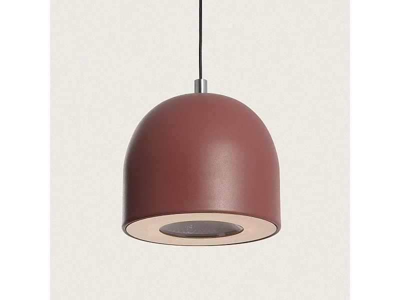 Lampada a Sospensione LED 8W Regolabile in Altezza in Metallo Arya Marrone