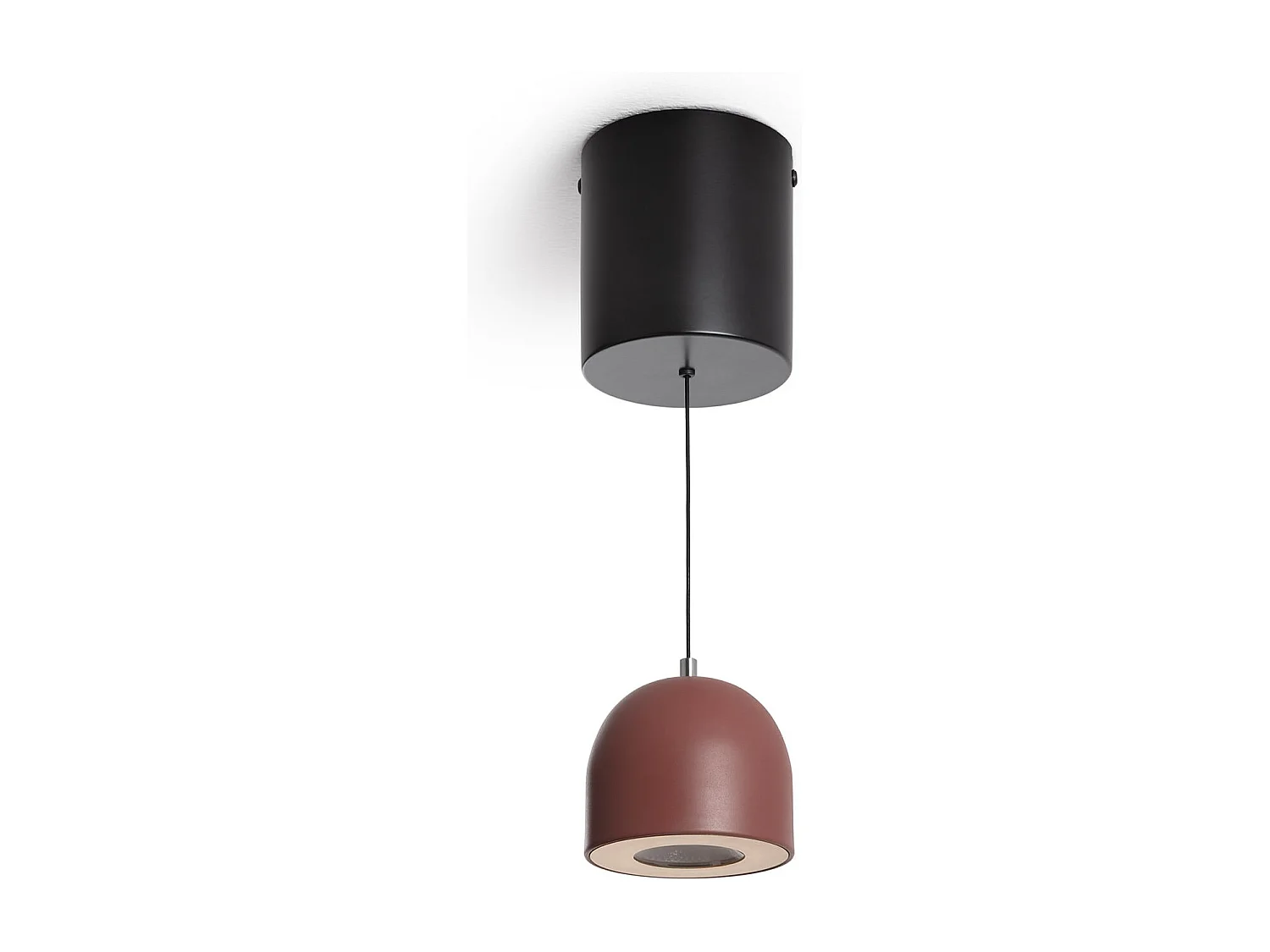 Lampada a Sospensione LED 8W Regolabile in Altezza in Metallo Arya Marrone