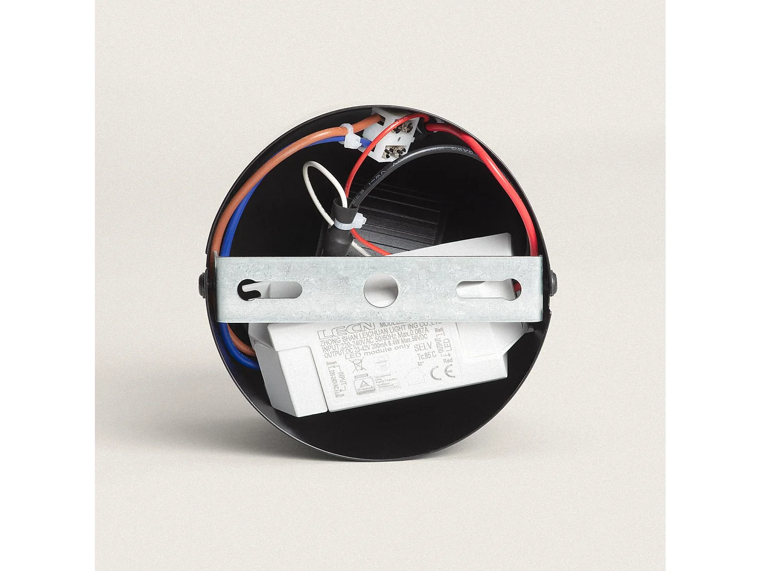 Lampada a Sospensione LED 8W Regolabile in Altezza in Metallo Arya Marrone