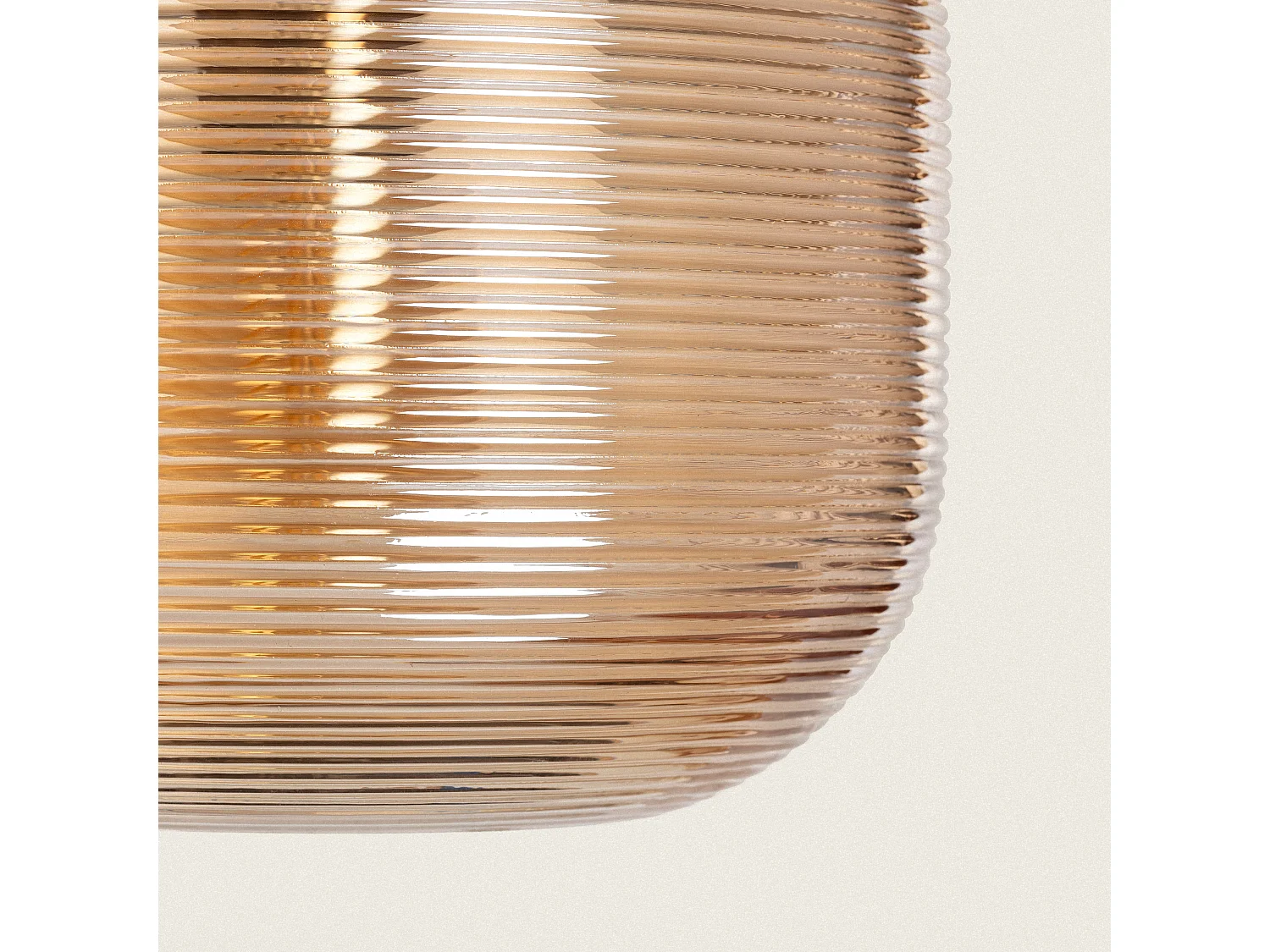 Suspension Métal et Verre Beryl Ambre