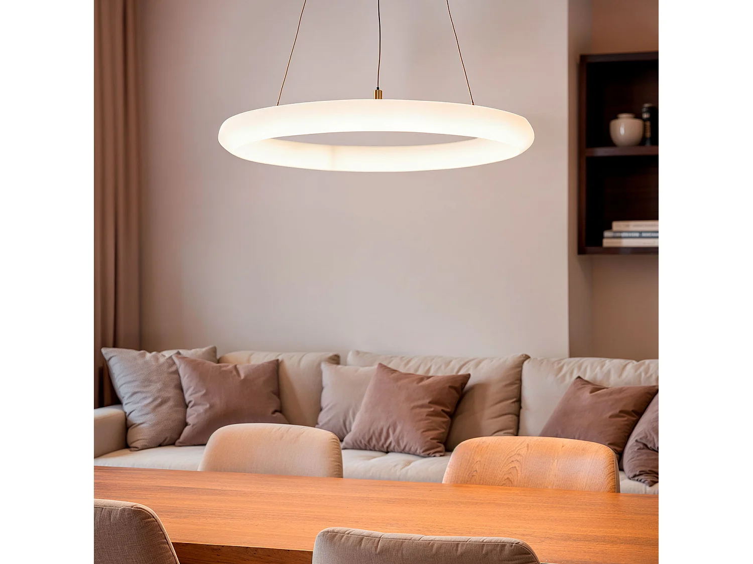 Suspension LED 48W Métal Ø500 mm Irlava Blanc