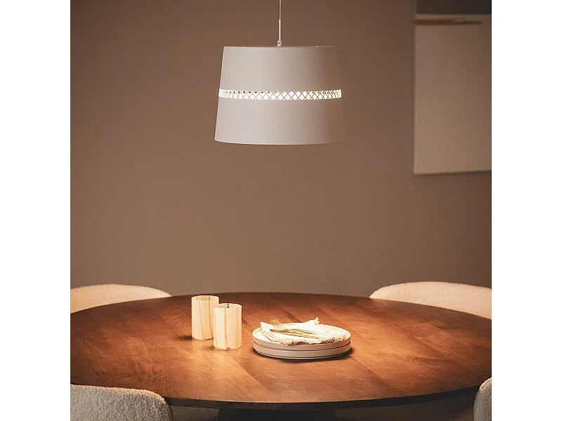 Lámpara Colgante LED 28W Metal Walital Blanco Mate