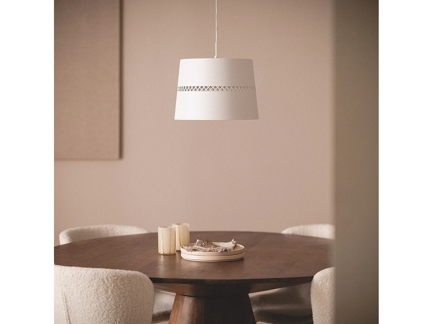 Suspension LED 28W Métal Walital Blanc mat