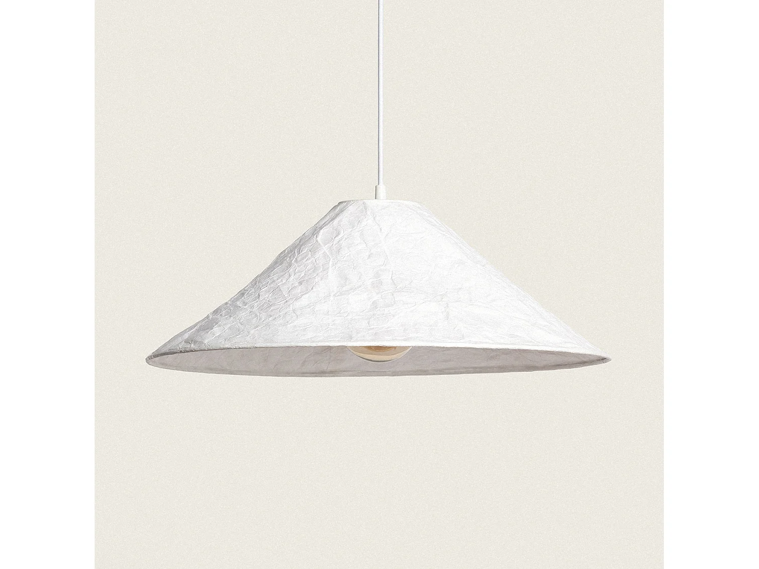 Lampada a Ssospensione Carta Tyvek Rapa Bianco