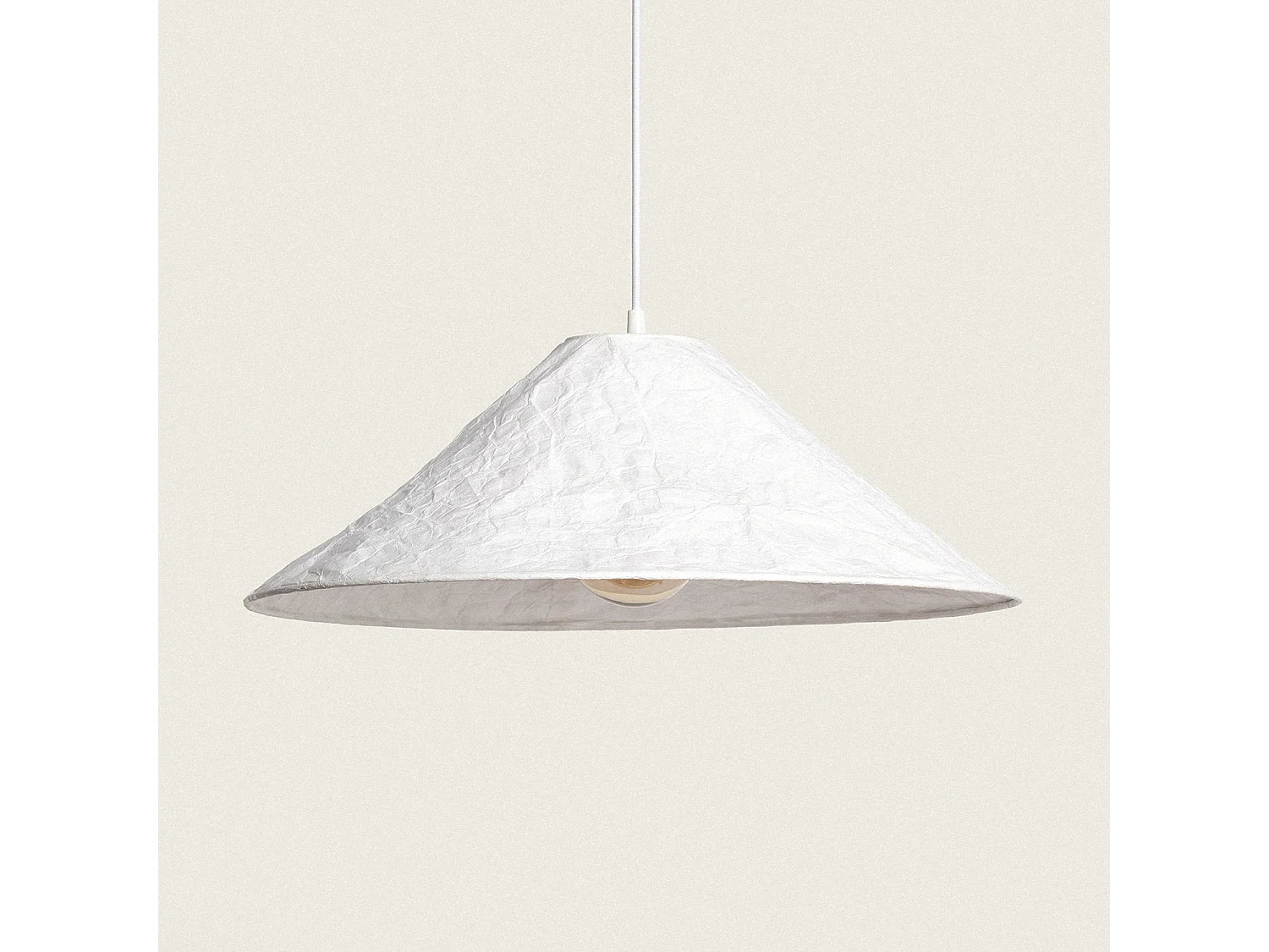 Lampada a Ssospensione Carta Tyvek Rapa Bianco