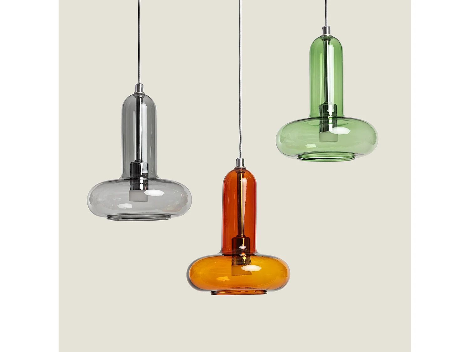 Suspension LED 5W Aluminium Fontans Ambre