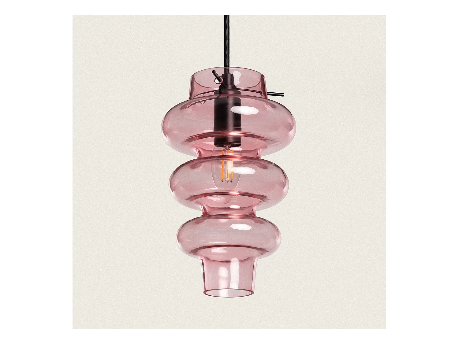 Suspension Verre Telder Rose