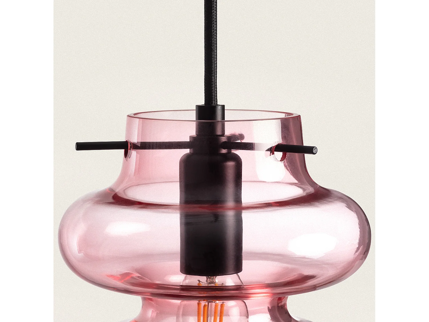 Suspension Verre Telder Rose