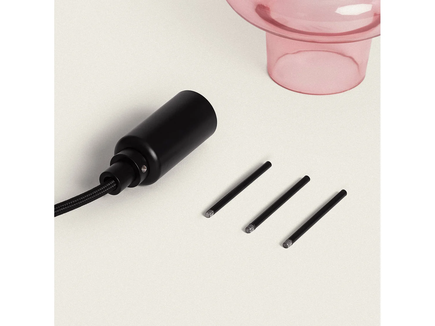 Suspension Verre Telder Rose